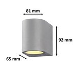 Applique murale argent led ip44 pour ampoule gu10 - silamp