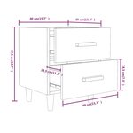 vidaXL Table de chevet Blanc 40x35x47 5 cm