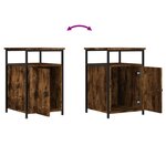vidaXL Tables de chevet 2 Pièces chêne fumé 40x42x60 cm bois d'ingénierie
