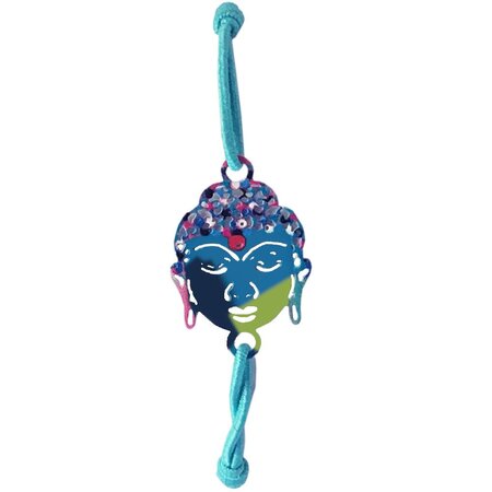 Bracelet élastique fantaisie pour femme turquoise - bouddha