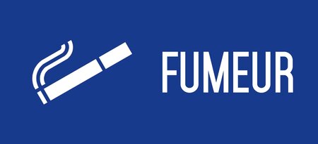 Autocollant vinyl - fumeur - l.200 x h.100 mm uttscheid