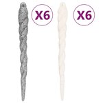 vidaXL Ensemble de boules de Noël 108 Pièces Argenté et blanc