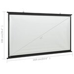vidaXL Écran de projection 72" 16:9