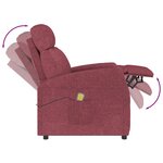 vidaXL Fauteuil de massage Rouge bordeaux Tissu