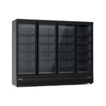 Vitrine réfrigérée murale positive noire - de 2 à 4 portes - combisteel - r290 - acier1253 mm1000 2508x710x1997mm