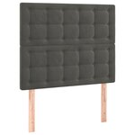 vidaXL Lit à sommier tapissier et matelas Gris foncé 90x190 cm Velours