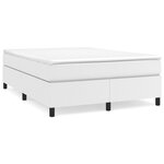 vidaXL Sommier à ressorts de lit Blanc 140x190 cm Similicuir