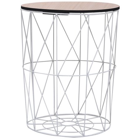 vidaXL Table basse Blanc Ø 47 cm
