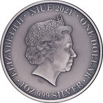 Pièce de monnaie en Argent 1 Dollar g 31.1 (1 oz) Millésime 2021 Wildlife Up Close KANGAROO
