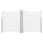vidaXL Auvent latéral rétractable Crème 140 x 600 cm