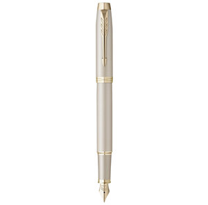 Stylo plume Parker IM Monochrome Champagne plume fine encre bleue Coffret cadeau