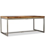 vidaXL Table de salle à manger Bois massif de Sesham et acier 180 cm