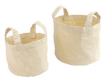 Panier en coton à décorer 12 et 16 cm 2 pièces