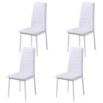 vidaXL Ensemble de table à manger cinq pièces noir et blanc