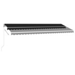 vidaXL Auvent manuel rétractable sur pied 500x350 cm Anthracite