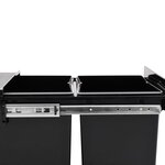 vidaXL Poubelle amovible de cuisine fermeture en douceur 20 L