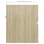 vidaXL Armoire d'évier avec lavabo intégré Chêne sonoma Aggloméré