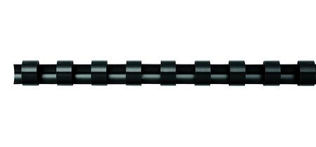 Pack 100 baguettes de reliure plastiques  format a4  8 mm noir fellowes