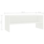 vidaXL Meuble TV Blanc 100 x 40 x 40 cm Aggloméré