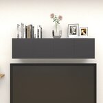 vidaXL Meubles TV muraux 4 Pièces Gris brillant 30 5x30x30 cm
