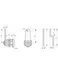 THIRARD - Cylindre batteuse avec cames pour boîtes auc lettre, épaisseur maxi 14mm