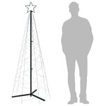 vidaXL Arbre de Noël cône 200 LED Bleues 70x180 cm
