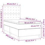vidaXL Lit à sommier tapissier avec matelas Cappuccino 90x200 cm