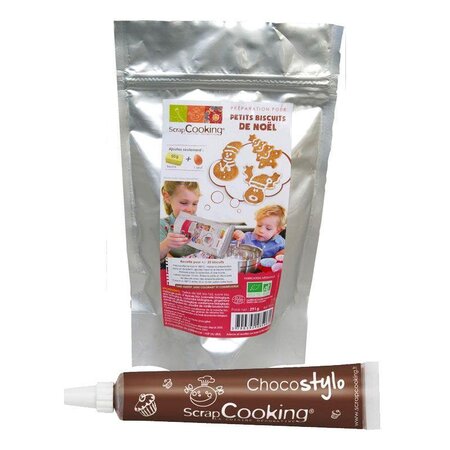 Préparation pour biscuits de noël + stylo chocolat