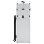vidaXL Chariot de maquillage Aluminium Argenté