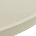 vidaXL Housses élastiques de table Ø 60 cm Crème 4 Pièces
