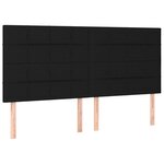 vidaXL Lit à sommier tapissier avec matelas Noir 200x200 cm Tissu