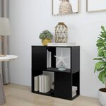 vidaXL Bibliothèque Noir 60x24x63 cm Aggloméré