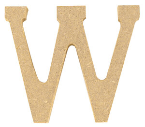 Lettre en bois MDF 5 x 1 2 cm Alphabet lettre W