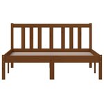 vidaXL Cadre de lit Marron miel Bois massif 120x200 cm
