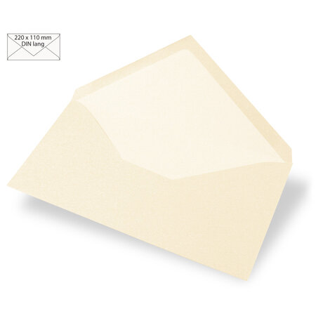 Enveloppe DIN longue uni FSC Mix Credit ivoire 220x110mm 90g / m² 5 pces