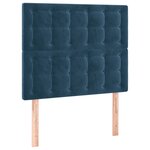 vidaXL Cadre de lit avec tête de lit Bleu foncé 100x200 cm Velours