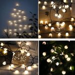 LUMI JARDIN Guirlande lumineuse a boule solaire Billy Solar - Lumiere blanc - 60 boules - 700 cm
