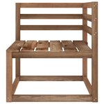 vidaXL Canapé palette de jardin 2 places et coussin blanc crème Pinède