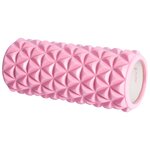 Pure2improve rouleau de yoga 33x14 cm rose et blanc