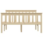 vidaXL Cadre de lit Bois clair Bois de pin massif 120x200 cm