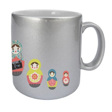 Tasse argenté poupées russes by cbkreation