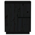 vidaXL Buffet Noir 60x34x75 cm Bois massif de pin