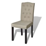 vidaXL Chaises à manger lot de 2 poil de chameau tissu