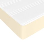 vidaXL Lit à sommier tapissier avec matelas Crème 140x200cm Similicuir