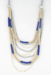 collier long à corde bleu