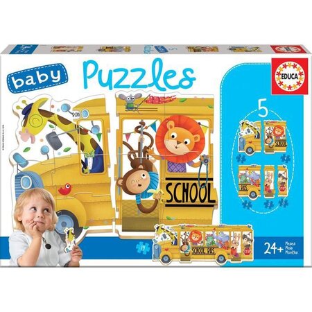 Puzzle baby 19 pieces - School bus - A partir de 24 mois - EDUCA