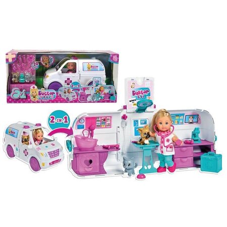 EVI LOVE Veterinaire Voiture 2en1 - SIMBA