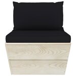 vidaXL Salon de jardin palette 6 Pièces avec coussins Épicéa imprégné
