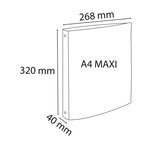 Classeur 4 Anneaux 30mm Polypropylène Chromaline 10/10e Krea Cover - A4 Maxi - X 12 - Exacompta