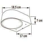 KONSTSMIDE Applique murale Teramo Noir mat